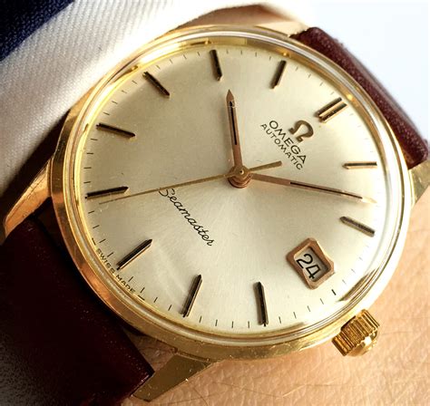 omega 18k solid gold diamond watch|omega seamaster 18k gold automatic.